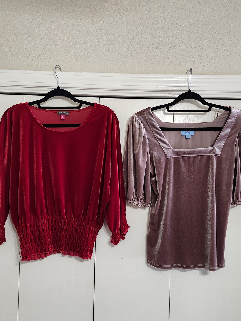 Vince Camuto Rose Velvet Square Neck Top And Cece Square Neck Top